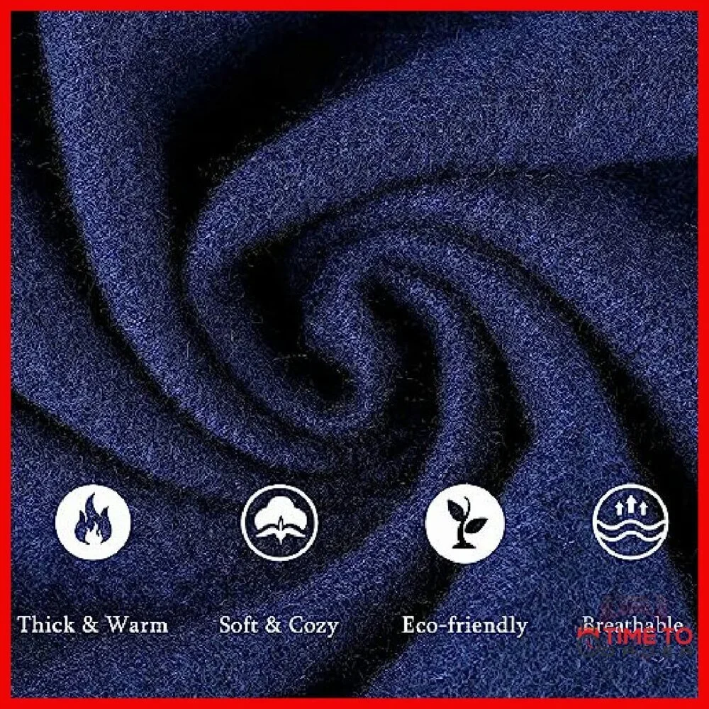 Large Winter Wool Scarf Shawl Wrap - Super Soft Warm Pashmina Travel